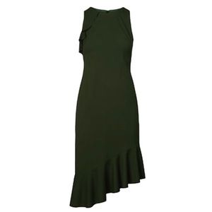 Banana Republic Ruffled Midi Sheath Dress